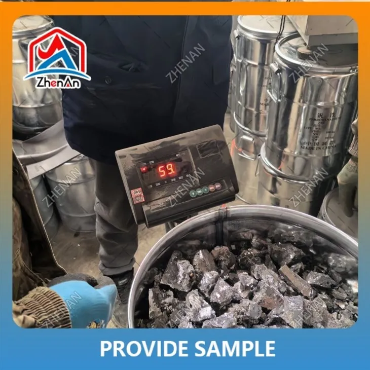 50%min ferrovanadium legering zilveren metalen blok